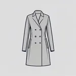 grey overcoat with notch lapels image